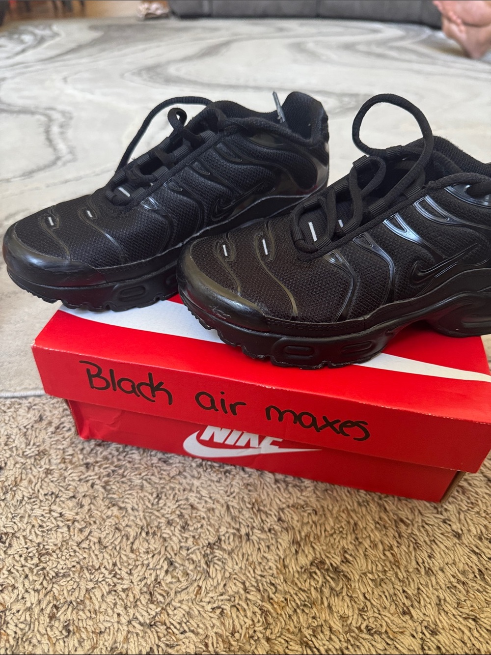 Nike Kids Black Breathable Mesh Sneakers